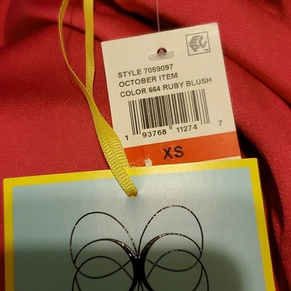 Cece Bow Off Shoulder Top Hot Pink Blouse XSmall NWT - Picture 9 of 9